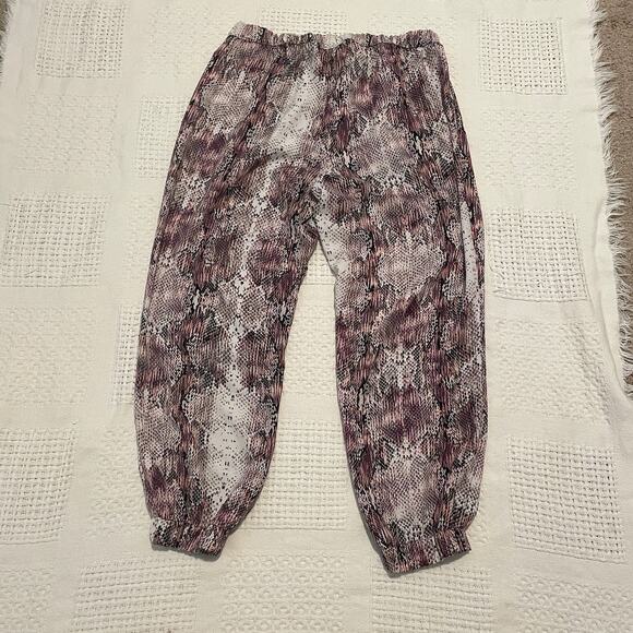 Jennifer Lopez animal floral print jogger pants large P 7073 - Picture 11 of 13